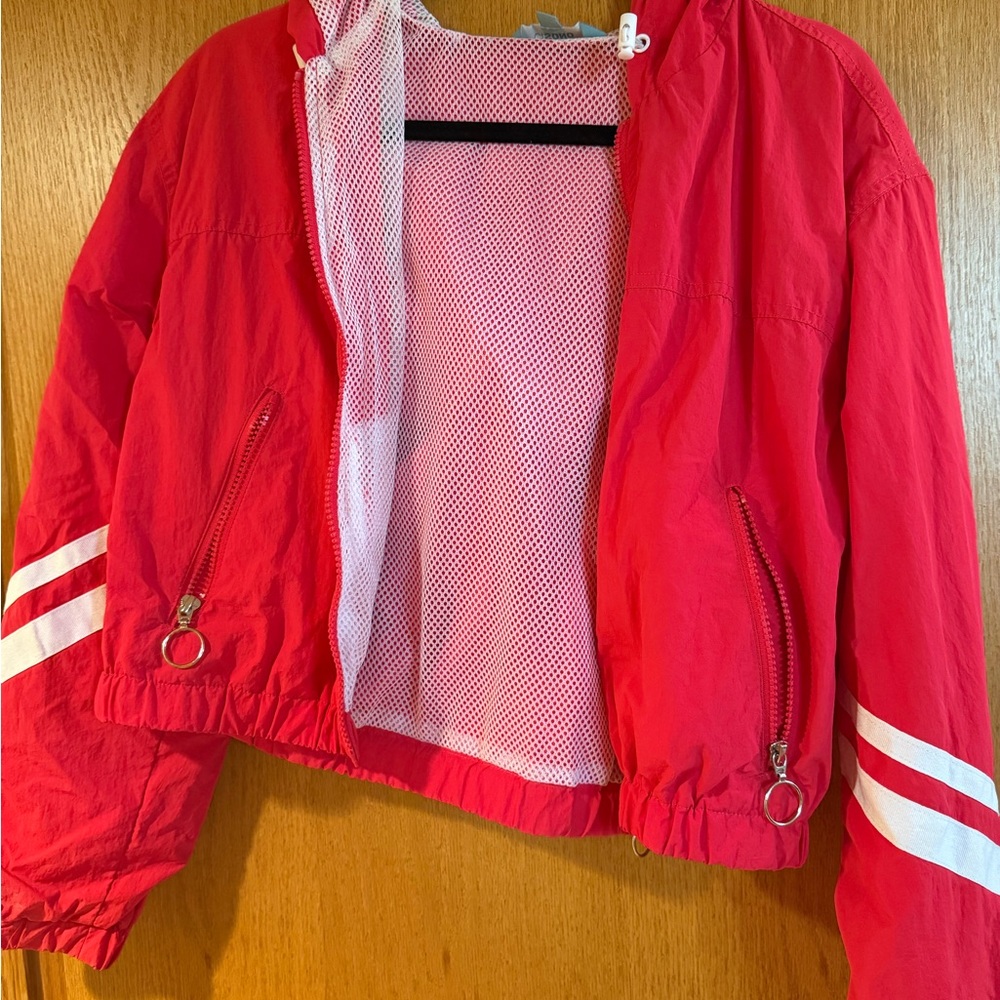 Kids Red Jacket with White Stripes